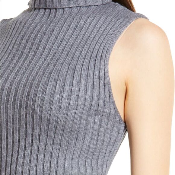 NWT Vici Collection for Nordstrom Rib Sweater Mock Neck Sleeveless Midi Dress - Picture 3 of 6